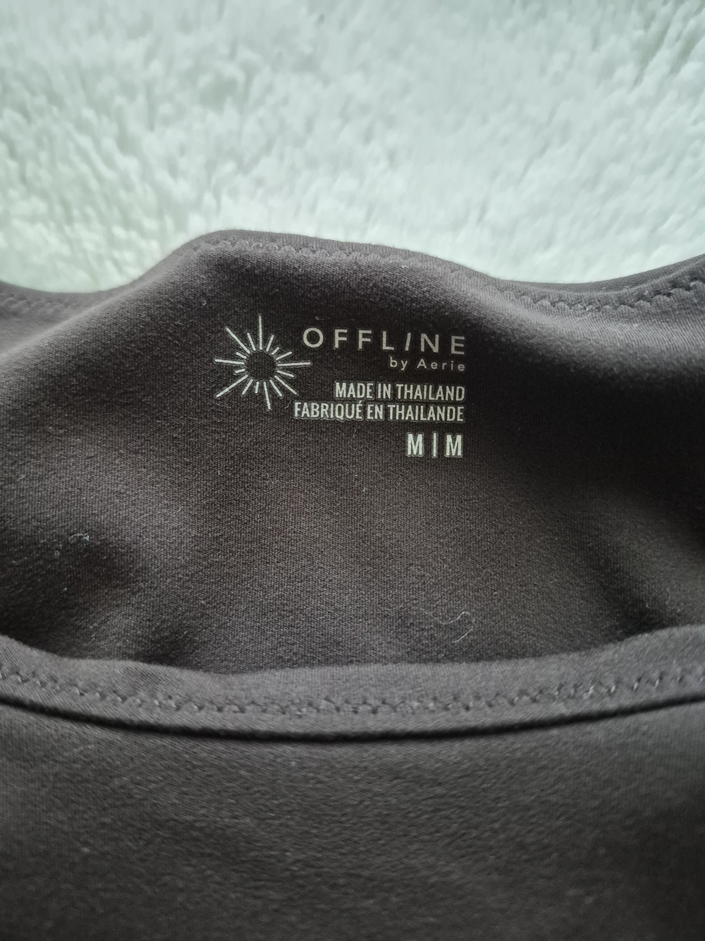 aerie Shelf Bra Crew Neck Top - Picture 2 of 4